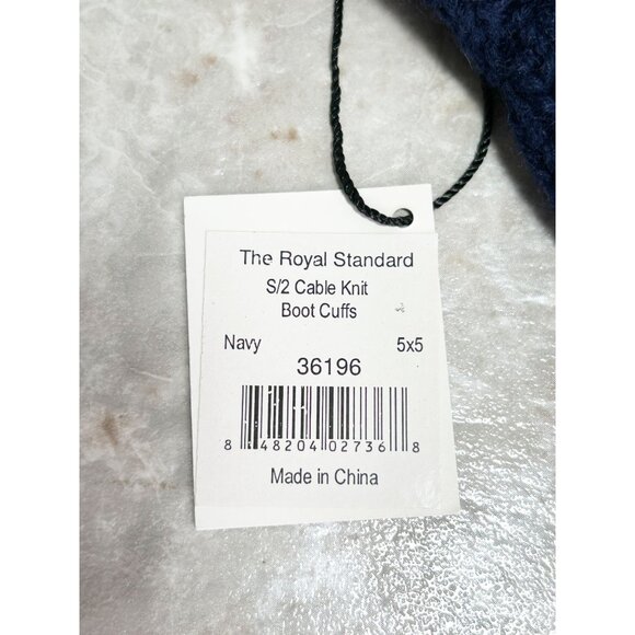 The Royal Standard Cable Knit Boot Cuff in Navy - OS - NWT - Picture 4 of 4